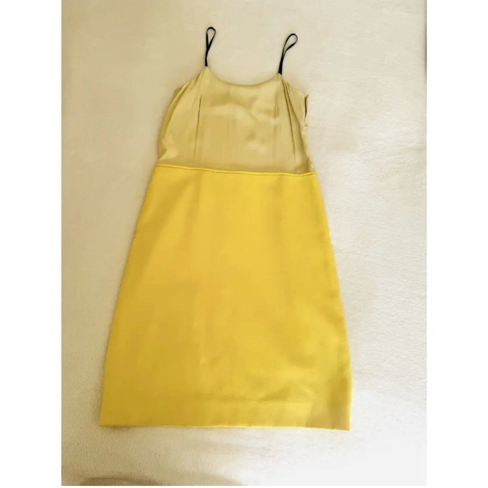 Marni, Silk yellow mid-length dress, no size on tag, fits like a International S